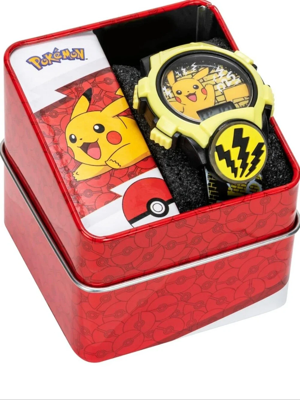 Pikachu Yellow Kids Digital Watch with Light-Up Face
